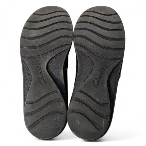 Clarks Bendables Slip On Loafers Women's Crinkle Leather Boho Lace Accents 6.5 - Picture 8 of 9